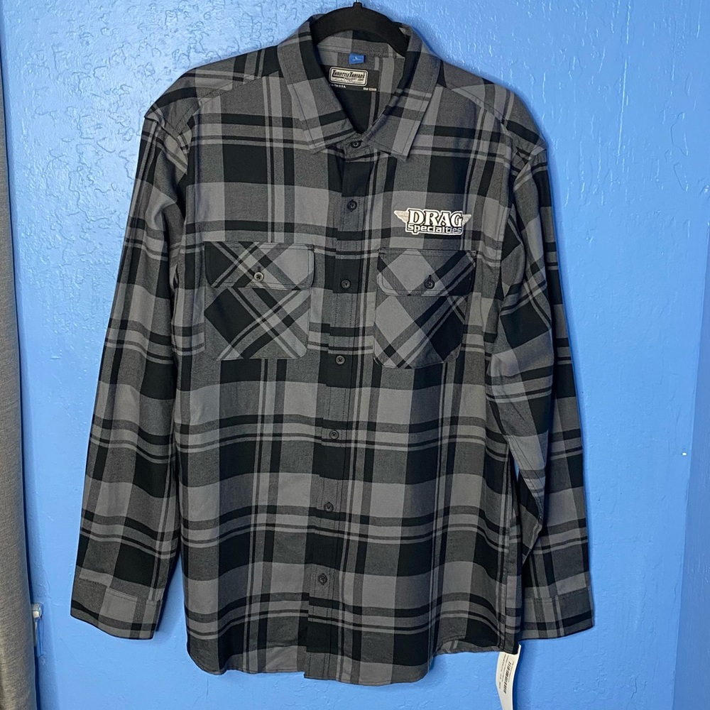 Gray and Black DRAG SPECIALTIES Flannel